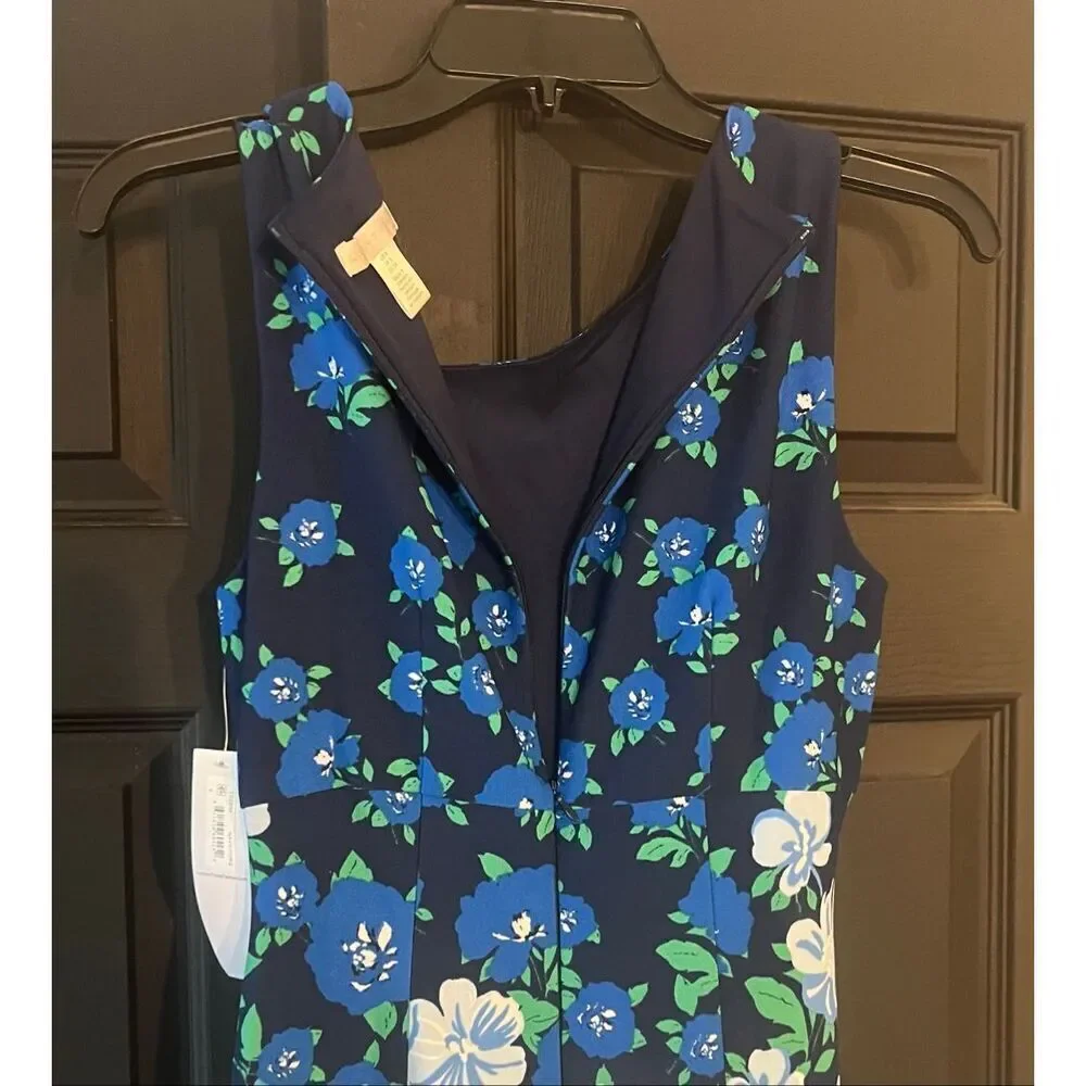 London Times Sleeveless, Asymmetric Neck, Pleated Midi - 4